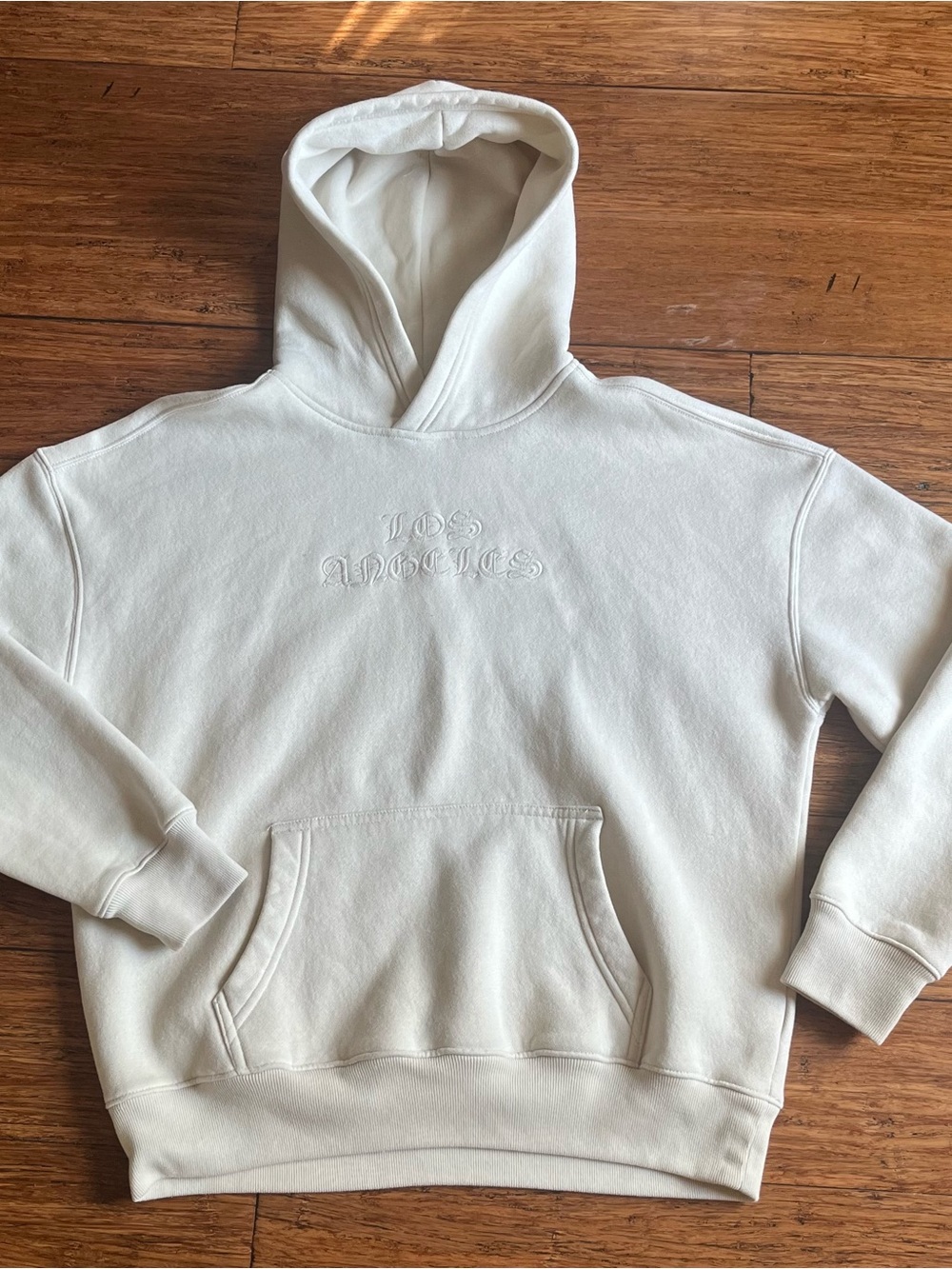 Hollister Cream Los Angeles Embroidered Hoodie